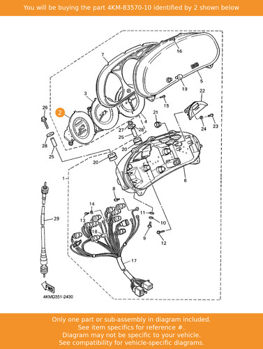 Yamaha speedometer assy - speedometer,