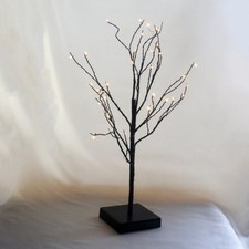 Black Tree with Yellow LED Lights Halloween Decor for Home, Garden, Party