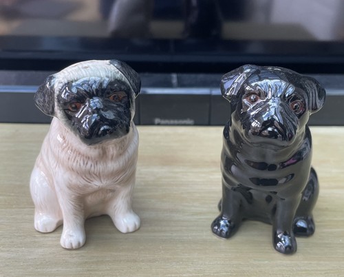 Vintage quail pottery pug dog - vintage,