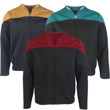 For DSN Deep Space Nine Red Blue Gold  Uniforms Voyager Starfleet Jacket Costume