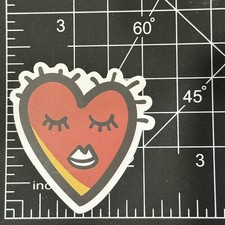 Red Heart Lipstick Blush Smile Cartoon Matte - Vinyl Decal Sticker Bomb Kawaii