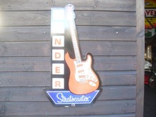 enamel sign,fender guitar,fender stratocaster dealer sign LARGE,WORLD SHIPPING