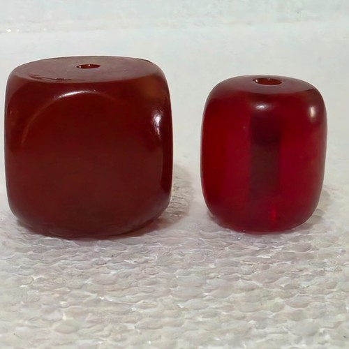 Vintage cherry amber bakelite - cherry,