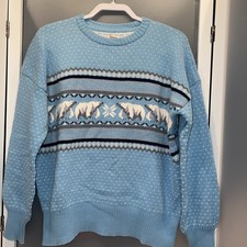 LL Bean Polar Bear Sweater S