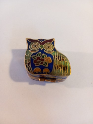 Vintage chinese owl cloisonne - chinese,