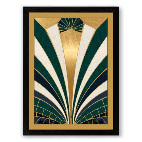 Deco symmetry art framed - symmetry,