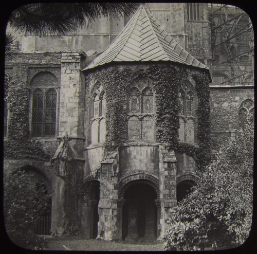 Glass magic lantern slide - glass,