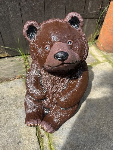 Vintage brown bear - brown, garden