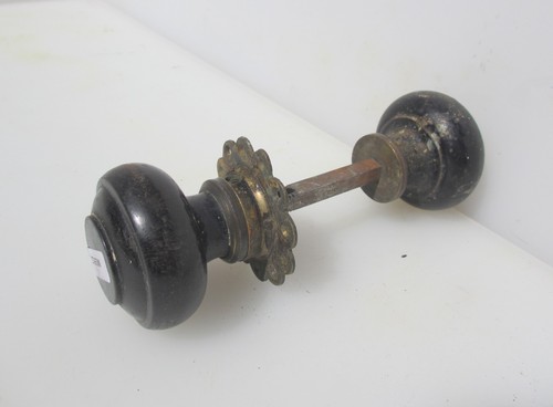 Antique wooden door - door, knobs