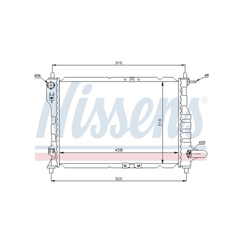 Nissens engine water radiator - nissens,