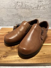 Dr. Scholls Womens Traci II Sz 7.5 W Brown Leather Comfort Shoes - NEW