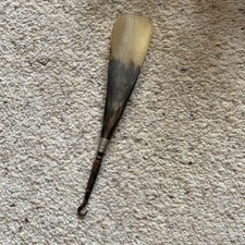Antique Horn and Steel Shoe Horn with Button Hook