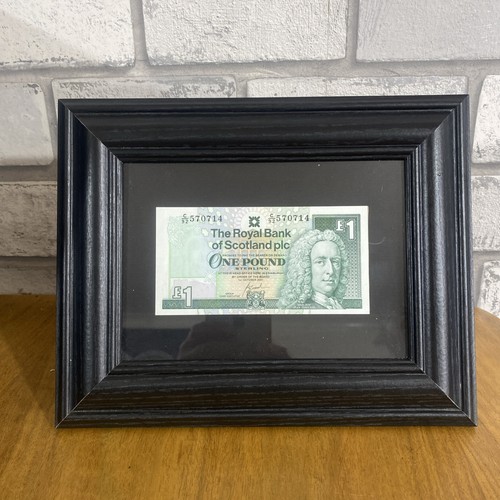 Vintage pound note framed - note,