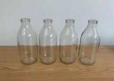 4 x Empty Glass 1 Pint Milk Bottles