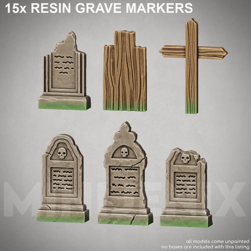 15x grave stones graveyard - 15x,