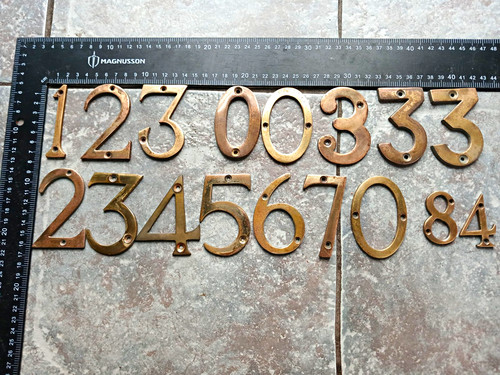 Vintage brass house door - vintage/,