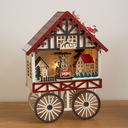 27cm light wooden christmas - wooden,