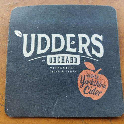 Udders orchard cider beer mat - orchard,