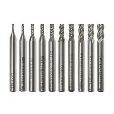 10Pcs HSS Straight Shank End
