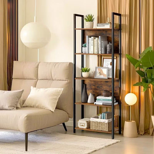 Rustic wood bookcase - wood, bookshelf