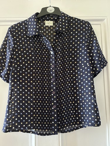 Navy eastex blouse multi color - eastex,