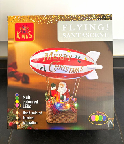 Three kings santascene flying - three,
