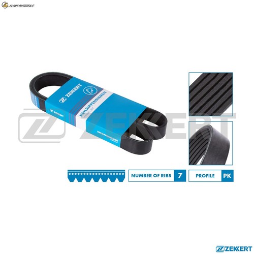Ribbed belt 7pk1790 - v-ribbed, for