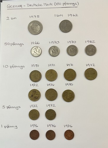 German coins 1962 1982 in - 18,
