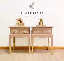 Stag Pink Bedside Cabinets