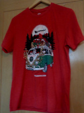 VOLKSWAGEN red Christmas t-shirt 47% cotton Top Size S chest 38"