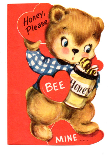 Vintage valentine card - vintage, card,