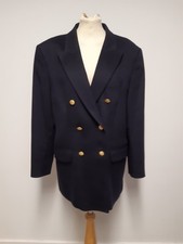 Aquascutum Navy Cashmere Blazer Size 12