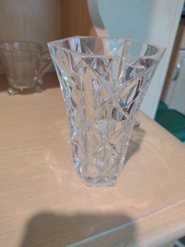 Vintage cut glass - cut, vase