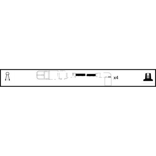 Leads ignition cables kit - leads,