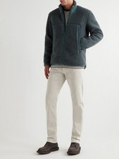 Orlebar Brown - Auster Shell-Trimmed Fleece Jacket - Blue Size Large Brand New