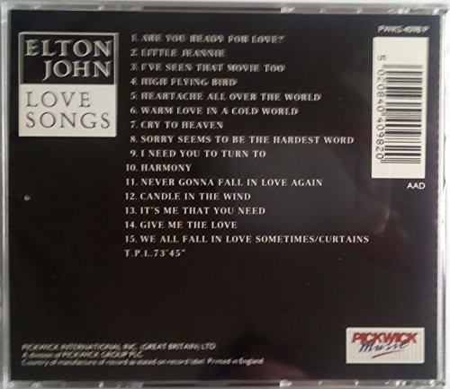 Love songs elton john - -, cd