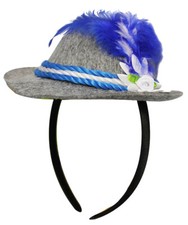 GREY MINI BAVARIAN HAT ON