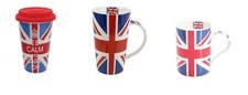 Union Jack China Mug Red White