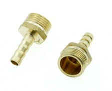 6mm Hose Barb Tail To 3/8" BSP Male Thread Straight Brass Connector Fitting UK M