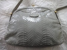 Vintage Snakeskin Python Grey Bag