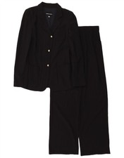GIORGIO ARMANI Womens Loose Fit 2 Piece Suit IT 38 XS W30 L35 Black AA26