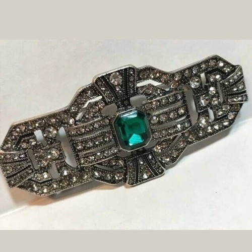 1pc silver tone art deco - 1pc,