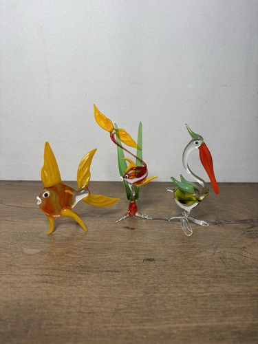 Small murano glass fish - glass, /