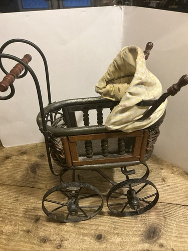 Pram baby doll carriage - carriage, wood