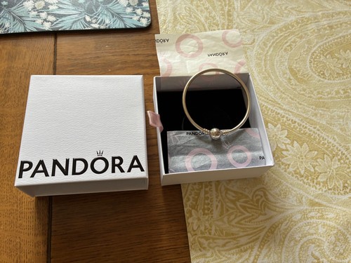 Pandora logo clasp bangle - pandora,