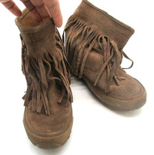 DIESEL Size UK 3 EU 36 Women's Brown Leather Moccasin Boots. Pre Loved