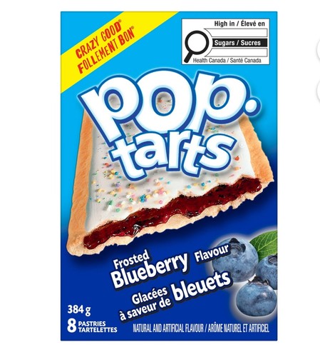Pop tarts frosted - blueberry, 8