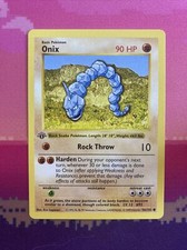 Pokemon Card Onix Shadowless Base Set 1st Edition Common 56/102 Near Mint