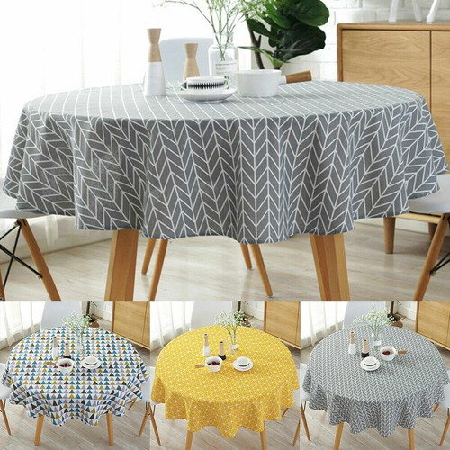 Round table cloth - table, cotton