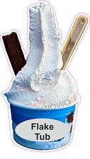 Ice cream van sticker Plain Flake tub stickers 99 whippy sundae trailer decals